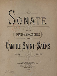 Camille Saint-Saens Sonate piano et violoncelle